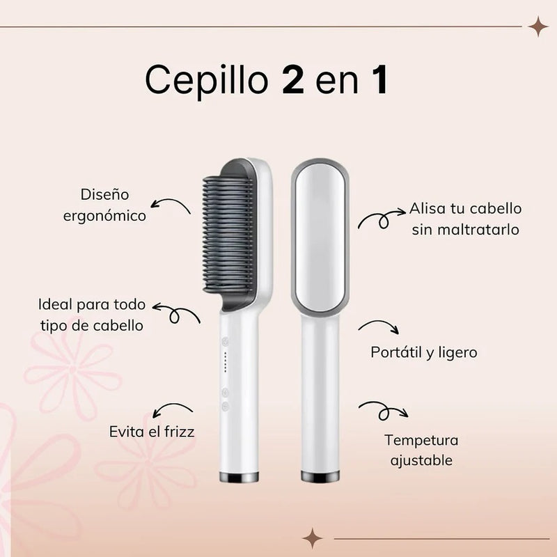 🛍️ ¡OFERTA EXCLUSIVA🛍️ CEPILLO ESTIMULADOR DE CRECIMIENTO 2 en 1 - Secador y Alisador