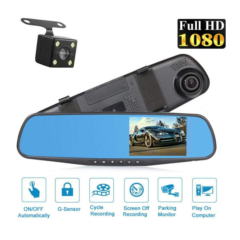 🛍️ OFERTA EXCLUSIVA 🛍️ Espejo Retrovisor Doble Cámara Full Hd