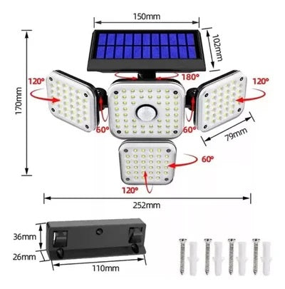 </span><span style="color:red"><b>🛍️ÚLTIMAS UNIDADES🛍️ </b></span> REFLECTOR DE 4 CABEZAS CON PANEL SOLAR </span><span style="color:blue"><b>¡compre 2 y obtenga un 50% de descuento en la segunda unidad!</b></span>